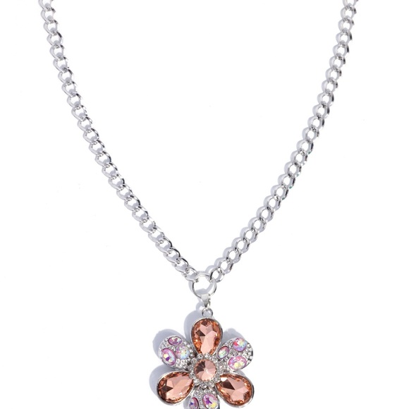 NWT Orange Floral Necklace & Earrings(Last Set) - Picture 4 of 5